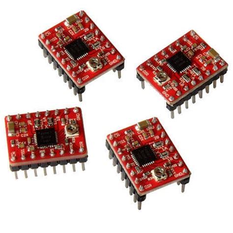 TECHDELIVERS® A4988 Stepper Motor Drivers with heat sink 4 piece ...