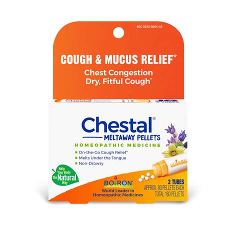 Boiron Chestal Kids Pellets, Homeopathic Medicine for Cough & Mucus ...