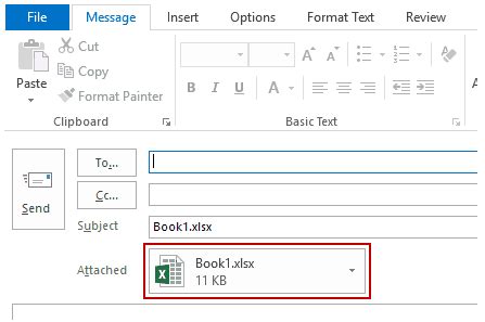 How to Send Excel File to Email 的图像结果