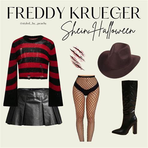 Women's Freddy Krueger Halloween Costume | SHEIN DIY Costume Inspo ...