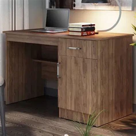 DeckUp Uniti Engineered Wood Study Table and Office Desk (Dark Wenge ...