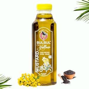 BUL BUL Cold Pressed Yellow Mustard Oil 1 litre | Kolhu/Kacchi Ghani ...