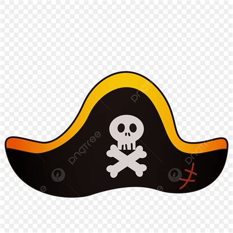 Pirate Hats Clipart PNG Images, Black Cartoon Pirate Hat, Pirate Hat ...
