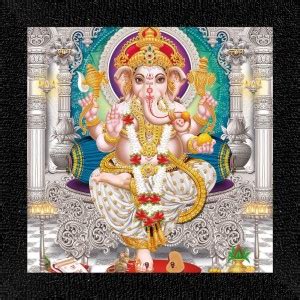WALLMAX WALLMAX Ganeshji Maharaj Wall Painting with UV Texured Digital ...