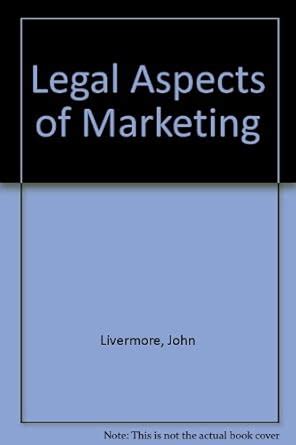 Legal Aspects of Marketing : Livermore, John: Amazon.in: Books