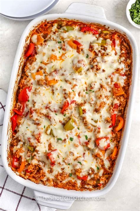 Unstuffed Pepper Casserole (Hearty and Comforting) - The Shortcut Kitchen