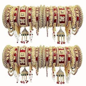 Buy R j Enterprises Flower Design Bridal Chooda Set | Traditional ...