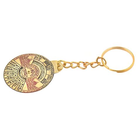 Taj Mahal 40 Year Brass Keychain Calendar Engraved on the top
