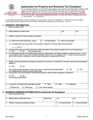 Application For Property And Business Tax Exemption - Fill and Sign ...
