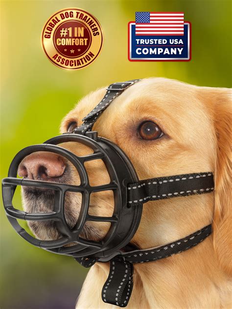 Yes4Quality Adjustable Dog Basket Muzzle for Large Dogs, Pitbull, Nylon ...