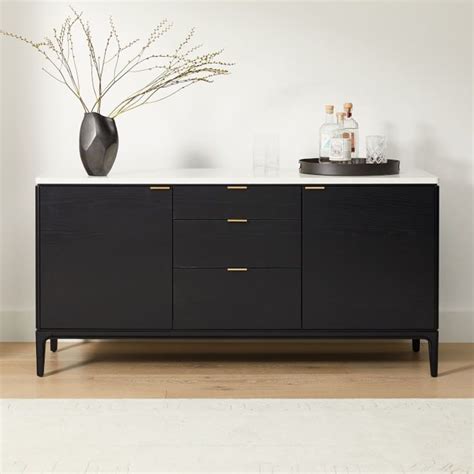 Parker Marble Buffet (63") | Buffet table, Modern buffet, Black sideboard