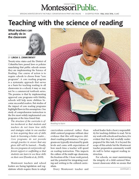 Teaching with the science of reading - MontessoriPublic