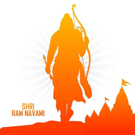 Sri ram navami indian festival celebration card background | Free Vector