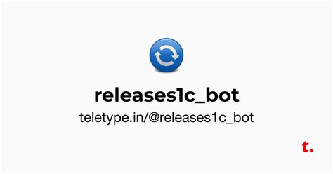 @releases1c_bot — Teletype