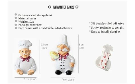 ZART Cook Fat Chef Mobile Power Plug Hook/Socket Holder Multicolor ...