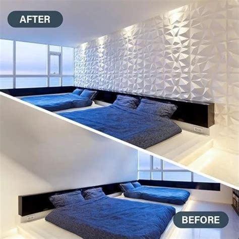 3D Wall Panels White - D094 White 3D Diamond PVC Wall Panels Trader ...