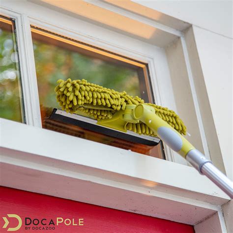 Docapole Window Washing Kit with 7 to 30 ft Telescoping Extension Pole ...