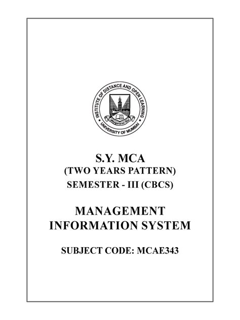 124 MCA sem3 Study materials E2 Management Information System - S. MCA ...
