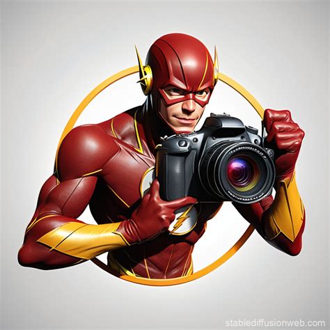 animated logo where you can see a character the logo of the flash ...