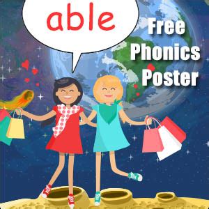 able Words - FREE Printable Word Ending Poster - Great for Word Walls