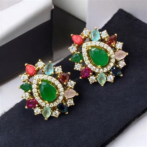 Sona Covering Elegant Designer Crystal Stone Stud Earrings – JewelEMarket