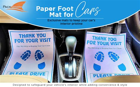 PackShark® Car Disposable Paper Foot Mat, Bus,Van,Truck,Crew Cab, Car ...