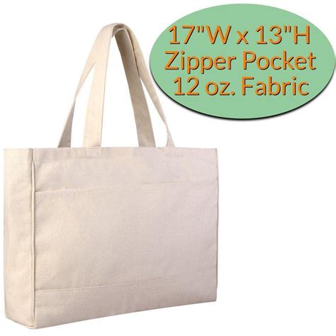 Inexpensive Zippered Canvas Tote Bags | semashow.com