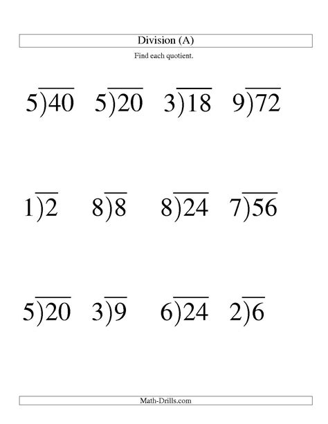Long Division No Remainders Worksheet - Educational Worksheet Packs