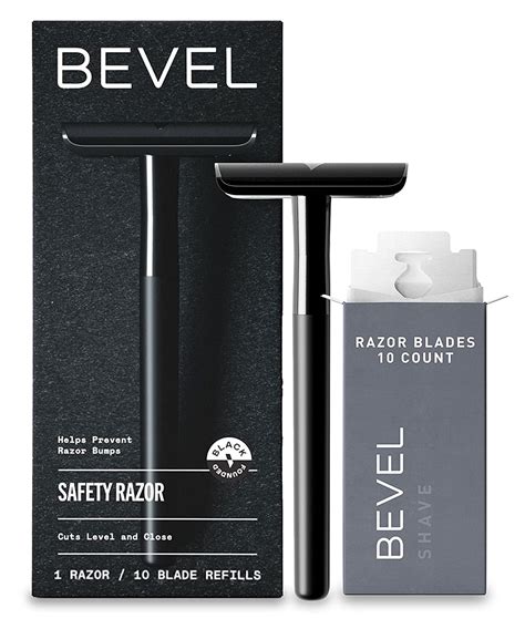 Amazon.com: Bevel Safety Razor with Brass Weighted Handle and 10 Double ...