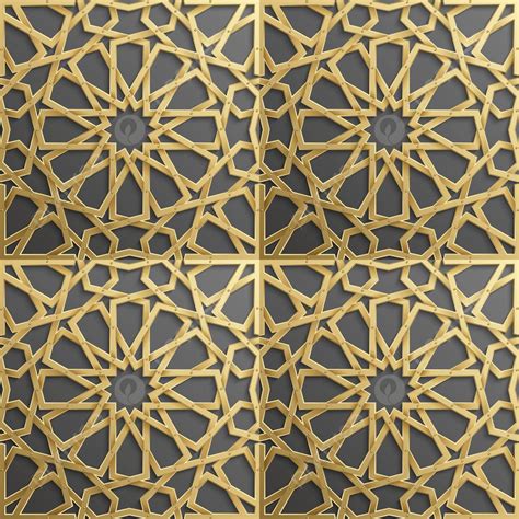 Seamless Islamic Pattern 3dtraditional Arabic Design Element Spanish ...