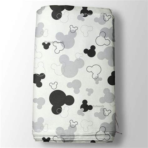 Black & White Mickey Mouse Kid's Printed Fabric – Printsbank