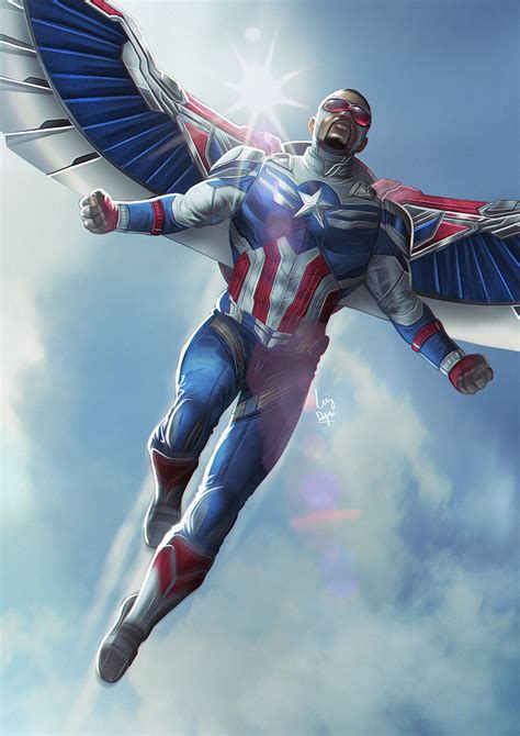 ArtStation - Sam Wilson Captain America | Super heroi, Capitão america ...