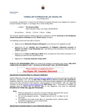 Philippine Consulate Las Vegas - Fill and Sign Printable Template Online