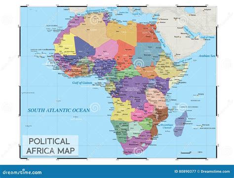 Africa Map With Countries And Islands