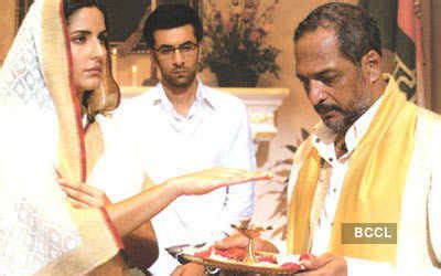 Katrina Kaif, Ranbir Kapoor and Nana Patekar in a still from the movie ...