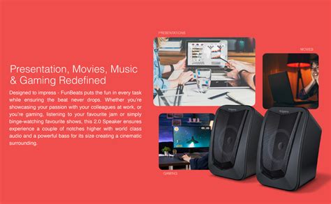 FINGERS FunBeats USB Multimedia Speaker (6 W 2.0 Channel | Volume ...