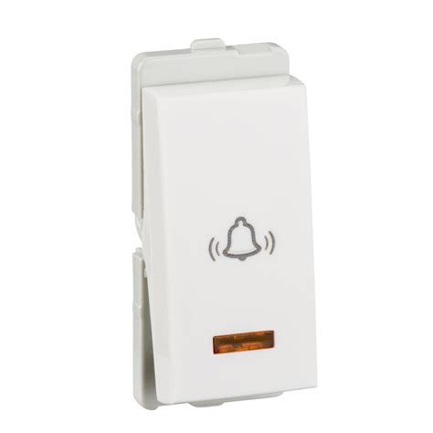 Buy 10A bell push with indicator - White Livia AB - Schneider Electric