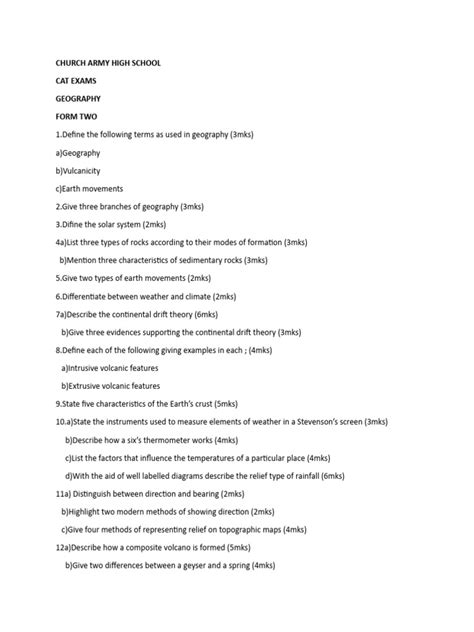 Image result for Geography Form 2 Lesson