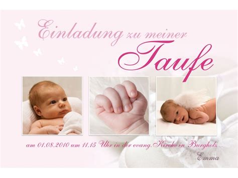 Einladung Taufe Klappkarte