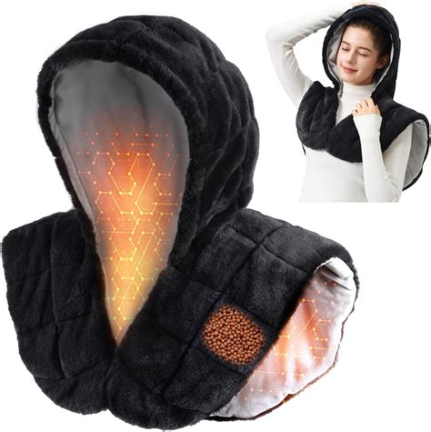 Amazon.com: Weighted Hooded Heating Pad for Neck and Shoulders, Extra ...