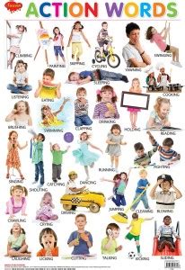 Actions Words Educational Chart: Buy Actions Words Educational Chart by ...