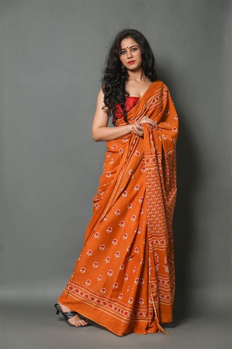 Cotton MulMul Printed Sarees – VastraMoksha