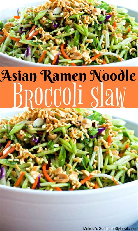 Asian Ramen Noodle Broccoli Slaw - melissassouthernstylekitchen.com
