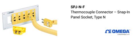 Omega SPJ-N-F Thermocouple Connector | Snap-In Panel Socket, Type N