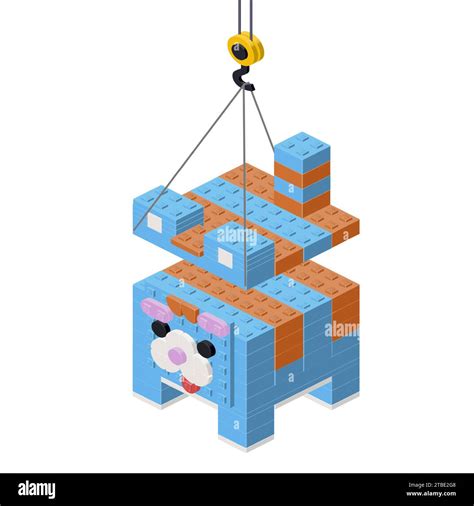Assembling a cat from plastic blocks. Vector Stock Vector Image & Art - Alamy