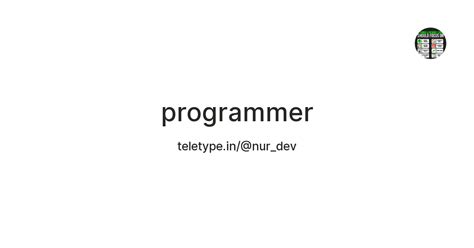programmer — Teletype