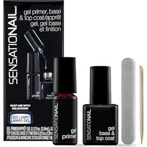 Buy SensatioNail Base and Top Coat Gel Polish Refill Kit - Includes Gel ...