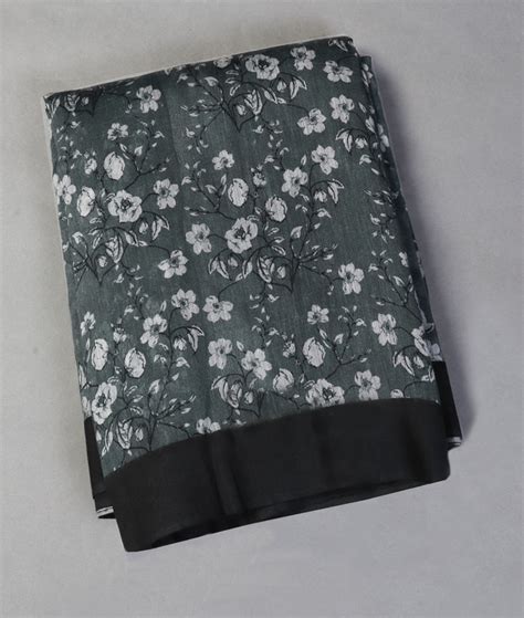 Buy Grey Linen Cotton Saree T431197