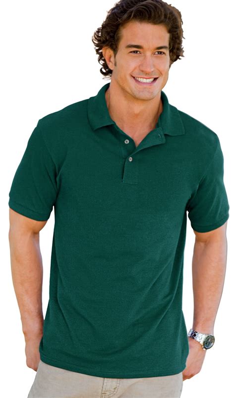 Hanes - Hanes ComfortSoft Men`s Cotton Pique` Polo - Best-Seller, 055X ...