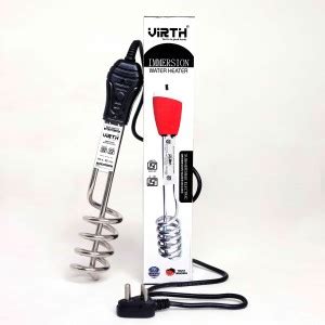 VIRTH Stainless Steel Immersion Heater 3 Pin Moulded Plug,Touch ...